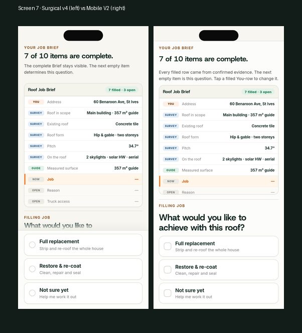 Screen 7 Prefill — surgical v4 vs mobile V2